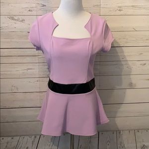 Pale Purple Peplum Top